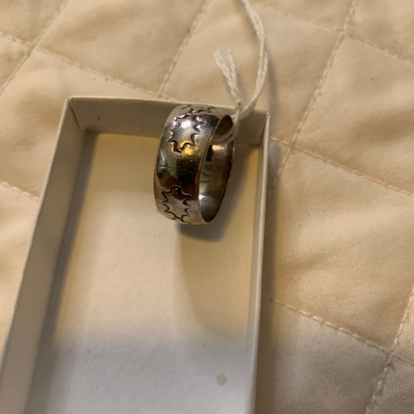 Silver Navajo Style Ring - Size 10 - Picture 2 of 4